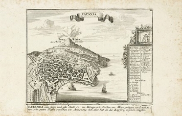  Gabriel Bodenehr  (Augusta, 1634 - 1727) : CATANIA / Vor ihrem Untergang.  - Asta Arte Antica [Parte I] - Libreria Antiquaria Gonnelli - Casa d'Aste - Gonnelli Casa d'Aste