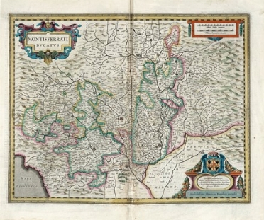  Hendrick Hondius  (Amsterdam, 1597 - 1651) : Montisferrati Ducatus.  - Asta Arte Antica [Parte I] - Libreria Antiquaria Gonnelli - Casa d'Aste - Gonnelli Casa d'Aste