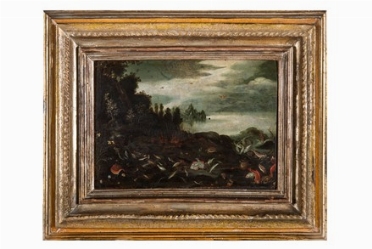  Jan Brueghel il vecchio  (Bruxelles, 1568 - Anversa, 1625) : Paesaggio con fauna  [..]