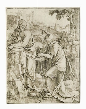  Lucas Van Leyden  (Leida,, 1494 - 1533) : Cristo tentato.  - Asta Arte Antica [Parte I] - Libreria Antiquaria Gonnelli - Casa d'Aste - Gonnelli Casa d'Aste