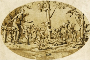  Ugo da Carpi  (Carpi,  - Bologna, 1532) : Venere e amorini.  - Asta Arte Antica [Parte I] - Libreria Antiquaria Gonnelli - Casa d'Aste - Gonnelli Casa d'Aste