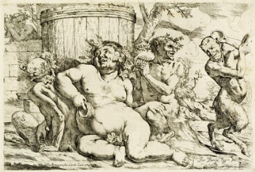  Francesco Burani  (Reggio Emilia, 1600 - 1631) : Baccanale.  - Asta Arte Antica  [..]