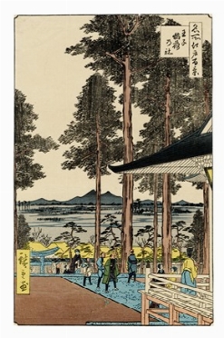  Utagawa Hiroshige I (And? Tokutar?)  (Yayosu Quay, Edo, 1797 - 1858) : ji Inari Shrine (ji Inari no yashiro).  - Asta Arte Antica [Parte I] - Libreria Antiquaria Gonnelli - Casa d'Aste - Gonnelli Casa d'Aste