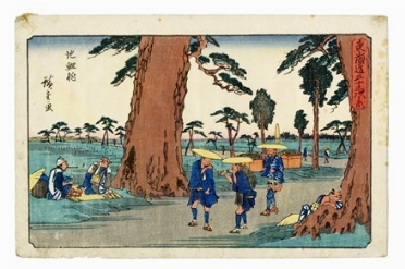  Utagawa Hiroshige I (And? Tokutar?)  (Yayosu Quay, Edo, 1797 - 1858) : Chiry.  - Asta Arte Antica [Parte I] - Libreria Antiquaria Gonnelli - Casa d'Aste - Gonnelli Casa d'Aste