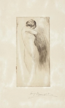  Luigi Bompard  (Roma, 1879 - 1953) : Nudo femminile.  - Asta Arte Moderna e Contemporanea [Parte II] - Libreria Antiquaria Gonnelli - Casa d'Aste - Gonnelli Casa d'Aste