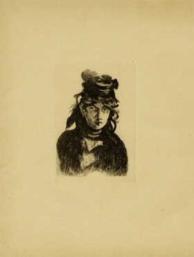  Edouard Manet  (Parigi, 1832 - 1883) : Berthe Morisot.  - Asta Arte Moderna e Contemporanea [Parte II] - Libreria Antiquaria Gonnelli - Casa d'Aste - Gonnelli Casa d'Aste