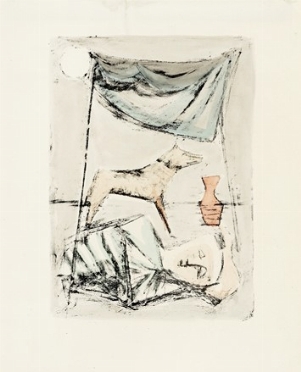  Massimo Campigli  (Berlino, 1895 - Saint-Tropez, 1971) : Sotto la tenda.  - Asta Arte Moderna e Contemporanea [Parte II] - Libreria Antiquaria Gonnelli - Casa d'Aste - Gonnelli Casa d'Aste