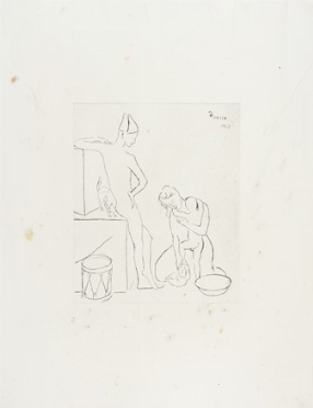  Pablo Picasso  (Malaga, 1881 - Mougins, 1973) : Le Bain.  - Asta Arte Moderna e Contemporanea [Parte II] - Libreria Antiquaria Gonnelli - Casa d'Aste - Gonnelli Casa d'Aste
