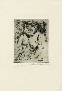  Carlo Carr  (Quargnento, 1881 - Milano, 1966) : L'idolo.  - Asta Arte Moderna e Contemporanea [Parte II] - Libreria Antiquaria Gonnelli - Casa d'Aste - Gonnelli Casa d'Aste