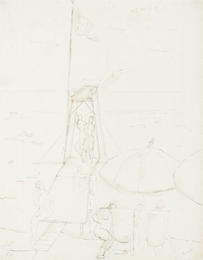  Moses Levy  (Tunisi, 1885 - Viareggio, 1968) : Il trampolino.  - Asta Arte Moderna e Contemporanea [Parte II] - Libreria Antiquaria Gonnelli - Casa d'Aste - Gonnelli Casa d'Aste