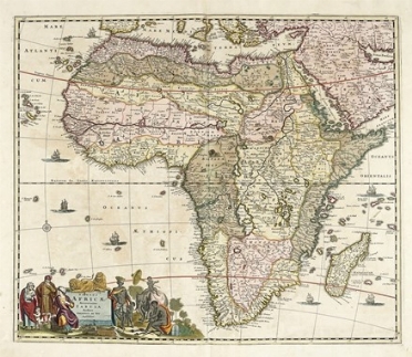  Frederick de Wit  (Gouda,, 1630 - Amsterdam,, 1706) : Totius Africae accuratissima Tabula.  - Asta Arte Antica [Parte I] - Libreria Antiquaria Gonnelli - Casa d'Aste - Gonnelli Casa d'Aste
