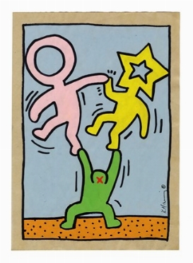 Keith Haring  (Reading, 1958 - New York, 1990) : Untitled.  - Asta Arte Moderna e Contemporanea [Parte II] - Libreria Antiquaria Gonnelli - Casa d'Aste - Gonnelli Casa d'Aste