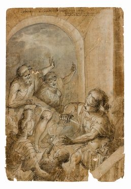  Georg Pecham  (1568 - 1604) : Paolo e Sila davanti ai carcerieri.  - Auction Prints and Drawings from XVI to XX century - Libreria Antiquaria Gonnelli - Casa d'Aste - Gonnelli Casa d'Aste