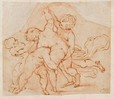  Luca Cambiaso  (1527 - 1585) : Gioco di putti.  - Auction Prints and Drawings from XVI to XX century - Libreria Antiquaria Gonnelli - Casa d'Aste - Gonnelli Casa d'Aste