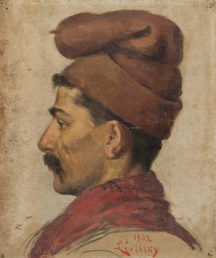 Ritratto di uomo con cappello  - Auction Photographs, Paintings and Sculptures - Libreria Antiquaria Gonnelli - Casa d'Aste - Gonnelli Casa d'Aste