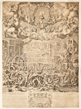  Pieter De Jode  (Anversa, 1570 - 1634) : Il Giudizio Universale.  - Auction Prints and Drawings from XVI to XX century - Libreria Antiquaria Gonnelli - Casa d'Aste - Gonnelli Casa d'Aste