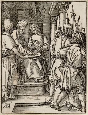  Albrecht Drer  (Norimberga,, 1471 - 1528) : Pilato si lava le mani.  - Auction Prints and Drawings from XVI to XX century - Libreria Antiquaria Gonnelli - Casa d'Aste - Gonnelli Casa d'Aste