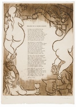  Mino Maccari  (Siena, 1898 - Roma, 1989) : Ballade de la grosse Margot.  - Auction Prints and Drawings from XVI to XX century - Libreria Antiquaria Gonnelli - Casa d'Aste - Gonnelli Casa d'Aste