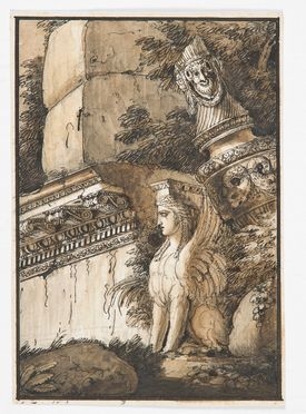 Capriccio architettonico con rovine.  - Auction Prints and Drawings from XVI to XX century - Libreria Antiquaria Gonnelli - Casa d'Aste - Gonnelli Casa d'Aste