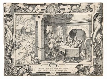  Etienne Delaune  (Orlans, 1519 - Paris, 1583) : I dodici mesi.  - Auction Prints and Drawings from XVI to XX century - Libreria Antiquaria Gonnelli - Casa d'Aste - Gonnelli Casa d'Aste