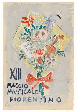  Gianni Vagnetti  (Firenze, 1897 - 1956) : Bozzetto originale per copertina.  - Auction Prints and Drawings from XVI to XX century - Libreria Antiquaria Gonnelli - Casa d'Aste - Gonnelli Casa d'Aste