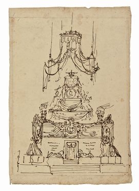 Studio di monumento funebre.  - Auction Prints and Drawings from XVI to XX century - Libreria Antiquaria Gonnelli - Casa d'Aste - Gonnelli Casa d'Aste
