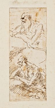  Donato Creti  (Cremona, 1671 - Bologna, 1749) : Due studi per un San Gerolamo.  - Auction Prints and Drawings from XVI to XX century - Libreria Antiquaria Gonnelli - Casa d'Aste - Gonnelli Casa d'Aste