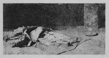  Mariano Fortuny y Marsal  (Tarragona, 1838 - Roma, 1874) : Kabyle mort.  - Auction Prints and Drawings - Libreria Antiquaria Gonnelli - Casa d'Aste - Gonnelli Casa d'Aste