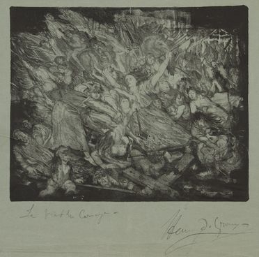  Henry De Groux  (Bruxelles, 1866 - Marsiglia, 1930) : Le vent du carnage.  - Auction Prints and Drawings - Libreria Antiquaria Gonnelli - Casa d'Aste - Gonnelli Casa d'Aste