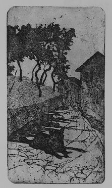 Giovanni Fattori  (Livorno, 1825 - Firenze, 1908) : Il canino nero.  - Auction Prints and Drawings - Libreria Antiquaria Gonnelli - Casa d'Aste - Gonnelli Casa d'Aste