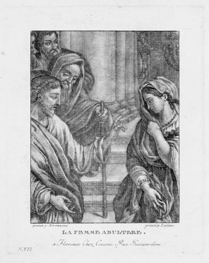  Carlo Lasinio  (Treviso, 1759 - Pisa, 1838) : La femme adultere.  - Auction Prints and Drawings - Libreria Antiquaria Gonnelli - Casa d'Aste - Gonnelli Casa d'Aste