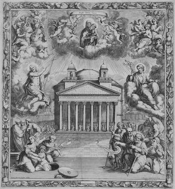  Gommaire Wouters : Pellegrinaggio della Madonna del Pantheon.  - Auction Prints and Drawings - Libreria Antiquaria Gonnelli - Casa d'Aste - Gonnelli Casa d'Aste