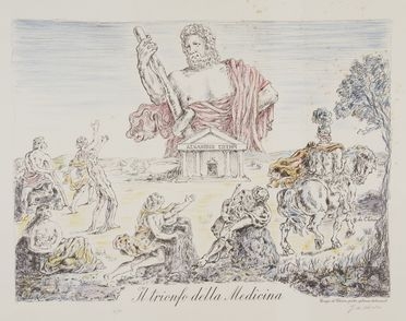  Giorgio De Chirico  (Volos, 1888 - Roma, 1978) : Il trionfo della medicina.  - Auction Prints and Drawings - Libreria Antiquaria Gonnelli - Casa d'Aste - Gonnelli Casa d'Aste