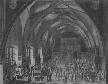  Aegidius Sadeler II  (Anversa, 1570 - Praga, 1629) : La sala di Venceslao nel castello di Praga.  - Auction Prints and Drawings - Libreria Antiquaria Gonnelli - Casa d'Aste - Gonnelli Casa d'Aste