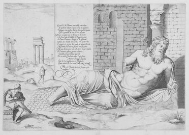  Antoine Lafrry  (Salins, 1512 - Roma, 1577) [excudit] : Statua di Marforio.  - Auction Prints and Drawings - Libreria Antiquaria Gonnelli - Casa d'Aste - Gonnelli Casa d'Aste