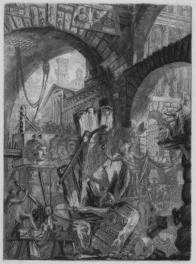  Giovanni Battista Piranesi  (Mogliano Veneto, 1720 - Roma, 1778) : L'uomo sulla ruota della tortura.  - Auction Prints and Drawings - Libreria Antiquaria Gonnelli - Casa d'Aste - Gonnelli Casa d'Aste