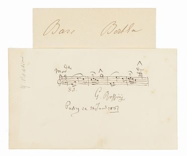  Rossini Gioachino : Autografo musicale firmato. Musica, Musica, Teatro, Spettacolo  - Auction BOOKS, MANUSCRIPTS AND AUTOGRAPHS - Libreria Antiquaria Gonnelli - Casa d'Aste - Gonnelli Casa d'Aste