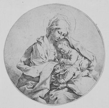  Guido Reni  (Calvenzano di Vergate, 1575 - Bologna, 1642) : Madonna col Bambino.  - Auction Prints and Drawings - Libreria Antiquaria Gonnelli - Casa d'Aste - Gonnelli Casa d'Aste