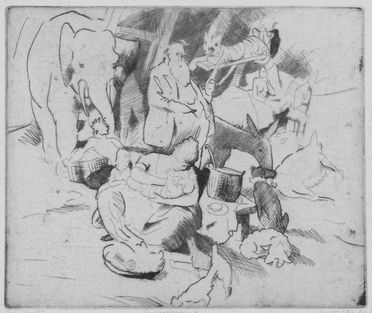  Francesco Chiappelli  (Pistoia, 1890 - Firenze, 1947) : L'arca di Noè. Sguerguenza X.  - Auction Prints and Drawings - Libreria Antiquaria Gonnelli - Casa d'Aste - Gonnelli Casa d'Aste