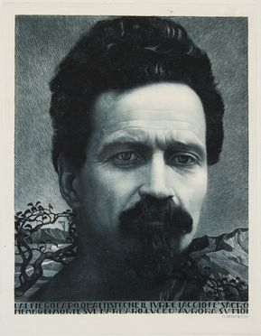  Luigi Bonazza  (Arco, 1877 - Trento, 1965) : Ritratto di Cesare Battisti.  - Auction Prints and Drawings - Libreria Antiquaria Gonnelli - Casa d'Aste - Gonnelli Casa d'Aste