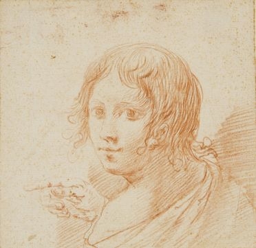  Elisabetta Sirani  (Bologna, 1638 - 1665) [attribuito a] : Ritratto di giovane. (Autoritratto?).  - Auction Prints and Drawings - Libreria Antiquaria Gonnelli - Casa d'Aste - Gonnelli Casa d'Aste