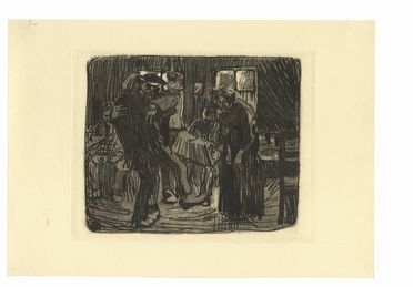  Kthe Kollwitz  (Knigsberg, 1867 - Moritzburg, 1945) : Hamburger Kneipe.  - Auction Prints, Drawings, Maps and Views - Libreria Antiquaria Gonnelli - Casa d'Aste - Gonnelli Casa d'Aste