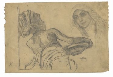  Carlo Wostry  (Trieste, 1865 - 1943) : Figure.  - Auction Prints, Drawings, Maps and Views - Libreria Antiquaria Gonnelli - Casa d'Aste - Gonnelli Casa d'Aste