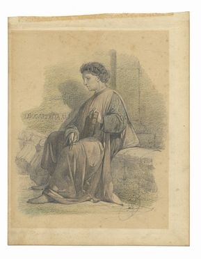  Annibale Gatti  (Forl, 1827 - Firenze, 1909) : Ritratto di Leon Battista Alberti.  - Auction Prints, Drawings, Maps and Views - Libreria Antiquaria Gonnelli - Casa d'Aste - Gonnelli Casa d'Aste