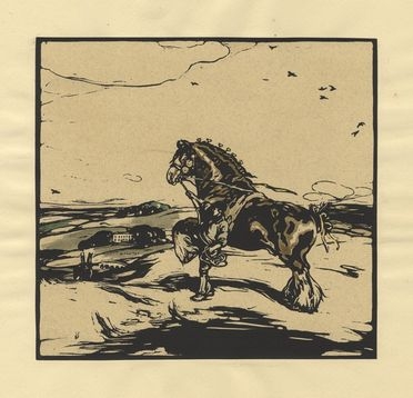  William Nicholson  (Newark-on-Trent, 1872 - Blewbury, 1949) : The Shire Horse.  - Auction Prints, Drawings, Maps and Views - Libreria Antiquaria Gonnelli - Casa d'Aste - Gonnelli Casa d'Aste