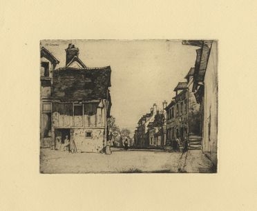  David Young Cameron  (Glasgow, 1865 - Perth, 1945) : A Norman Village.  - Auction Prints, Drawings, Maps and Views - Libreria Antiquaria Gonnelli - Casa d'Aste - Gonnelli Casa d'Aste
