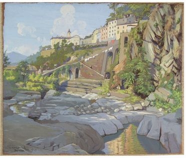  Pietro D'Achiardi  (Pisa, 1879 - Roma, 1940) : Bagnone.  - Auction Prints, Drawings, Maps and Views - Libreria Antiquaria Gonnelli - Casa d'Aste - Gonnelli Casa d'Aste