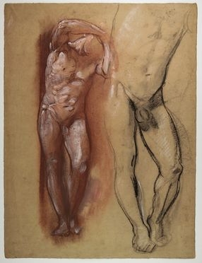  Armando Spadini  (Firenze, 1883 - Roma, 1925) : Studi accademici per nudi virili.  - Auction Prints, Drawings, Maps and Views - Libreria Antiquaria Gonnelli - Casa d'Aste - Gonnelli Casa d'Aste