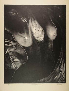  Alberto Martini  (Oderzo, 1876 - Milano, 1954) : Sogno. La misteriosa visione.  - Auction Prints, Drawings, Maps and Views - Libreria Antiquaria Gonnelli - Casa d'Aste - Gonnelli Casa d'Aste