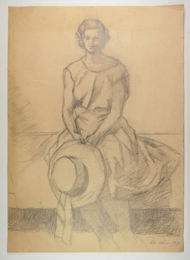 Pietro Parigi  (Calenzano, 1892 - Firenze, 1990) : Donna seduta.  - Auction Prints, Drawings, Maps and Views - Libreria Antiquaria Gonnelli - Casa d'Aste - Gonnelli Casa d'Aste